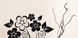 Wallsticker blomster er gaven til den allergiske