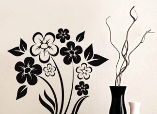Wallsticker blomster er gaven til den allergiske